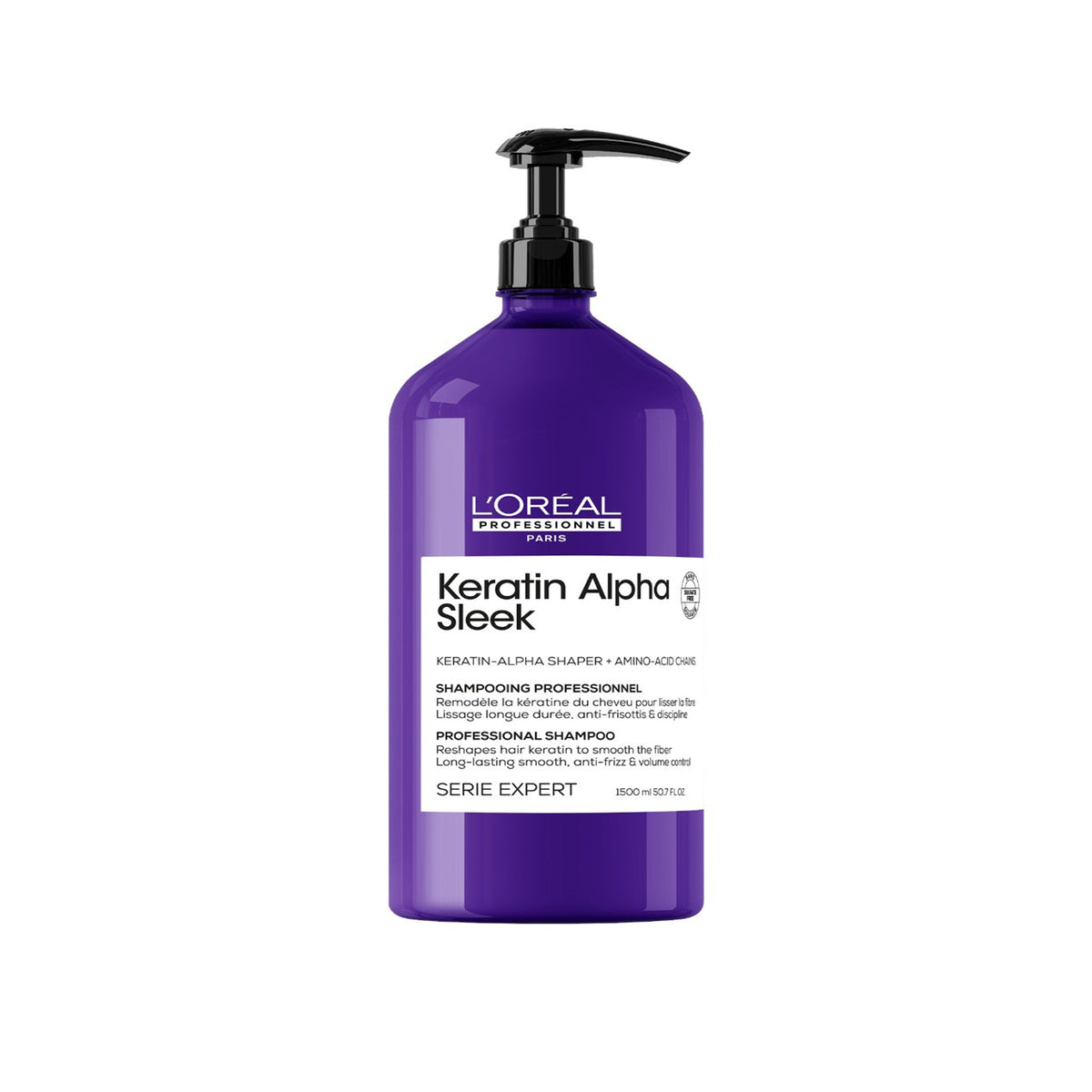 L`OREAL KERATIN ALPHA SLEEK SHAMPOO 1500ML