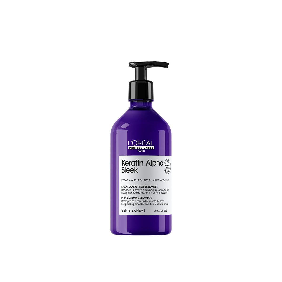 L`OREAL KERATIN ALPHA SLEEK SHAMPOO 500ML