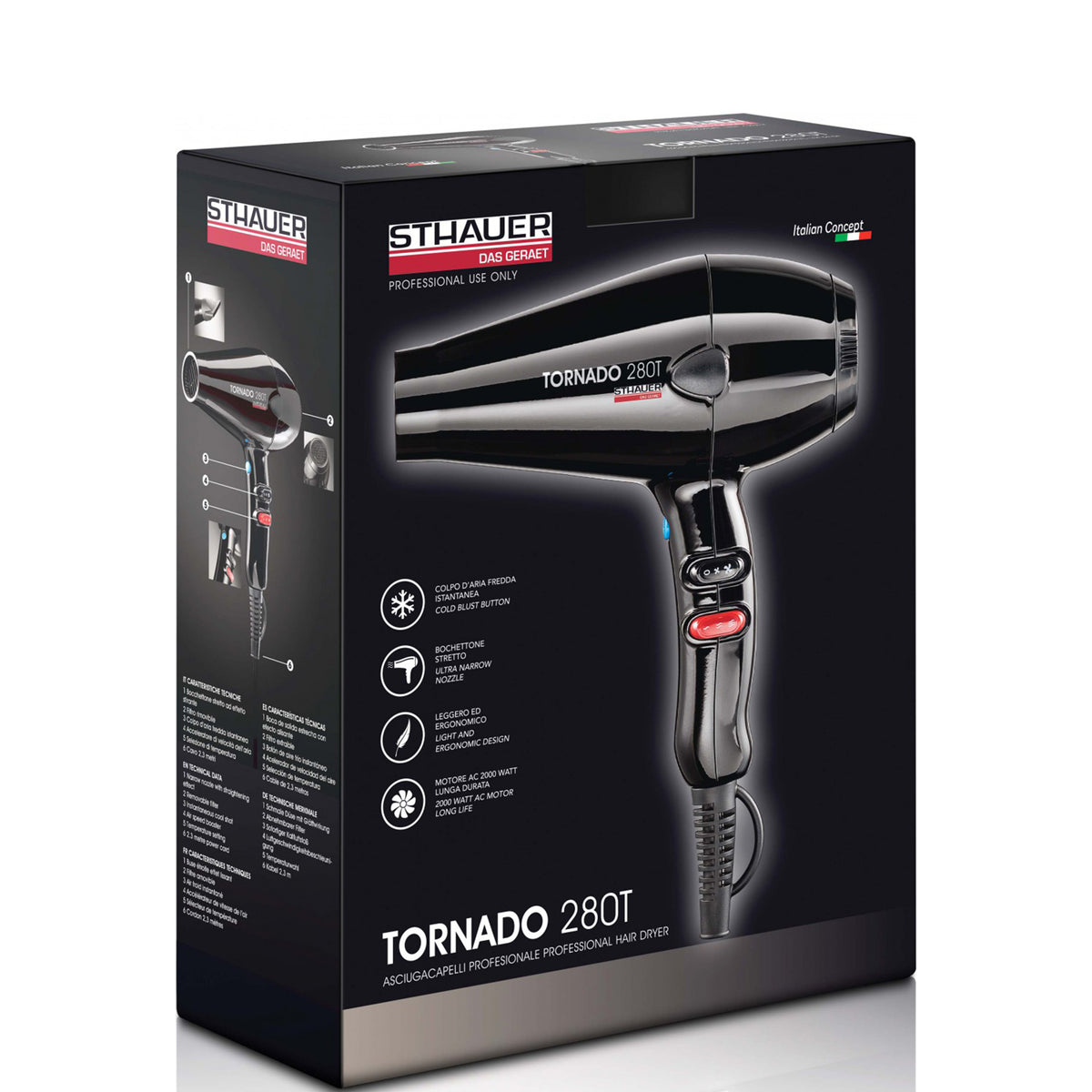STHAUER TORNADO 280T Secador 2000watt