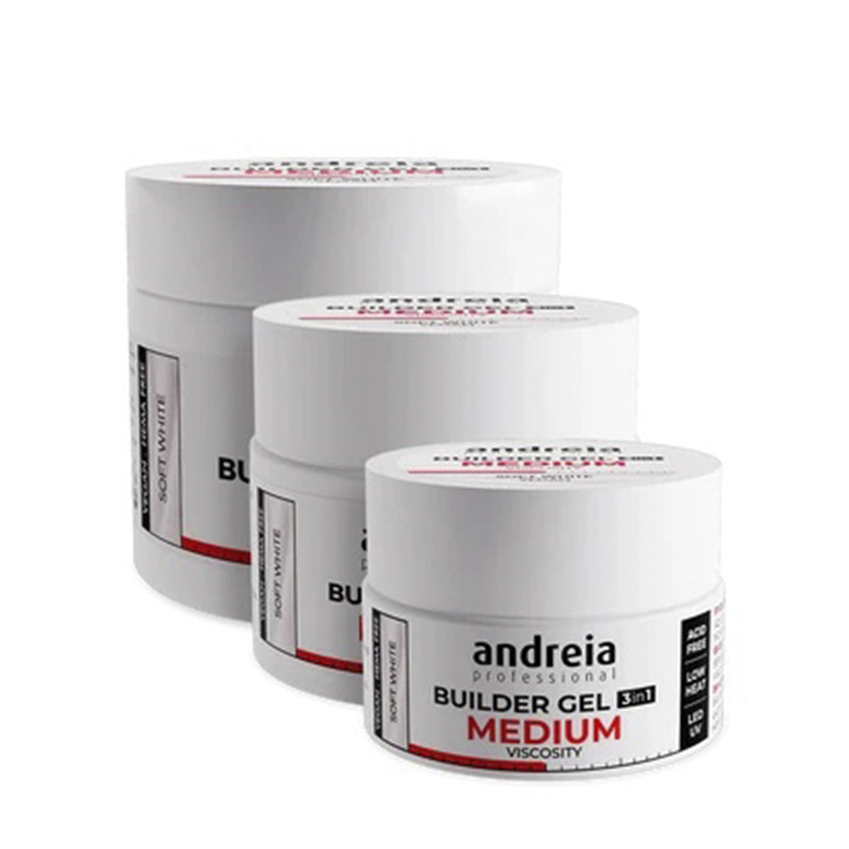 ANDREIA Builder Gel Medium Viscosity Soft White 44g
