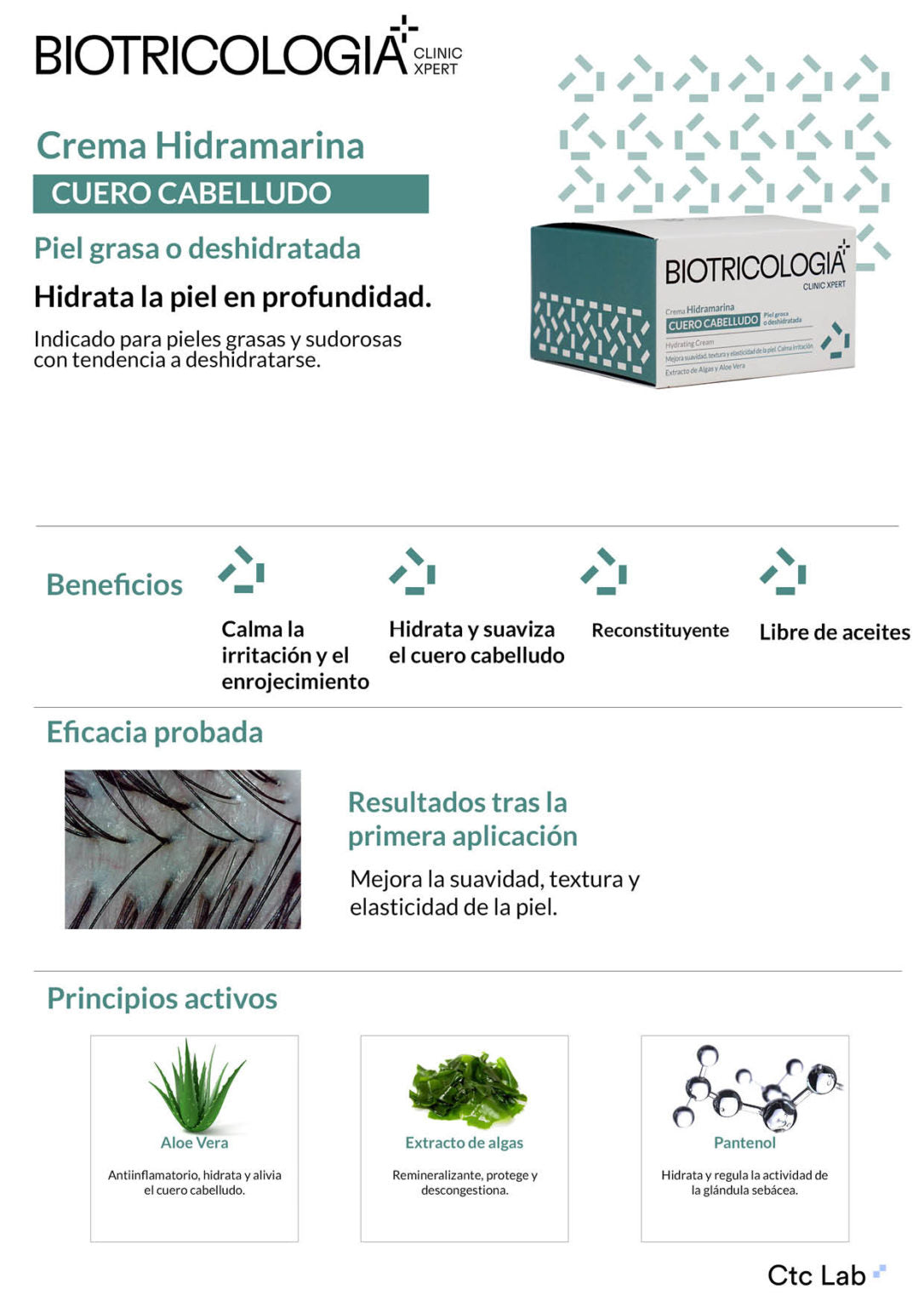 BIOTRICOLOGIA Crema Hidramarina Pele Normal/gordurosa 200ml