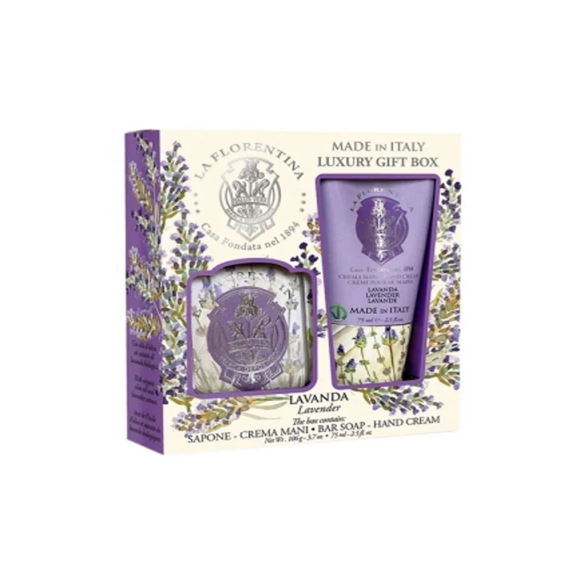 LA FLORENTINA CONJ. LAVANDA Cr.Mãos75ml+Sabonete