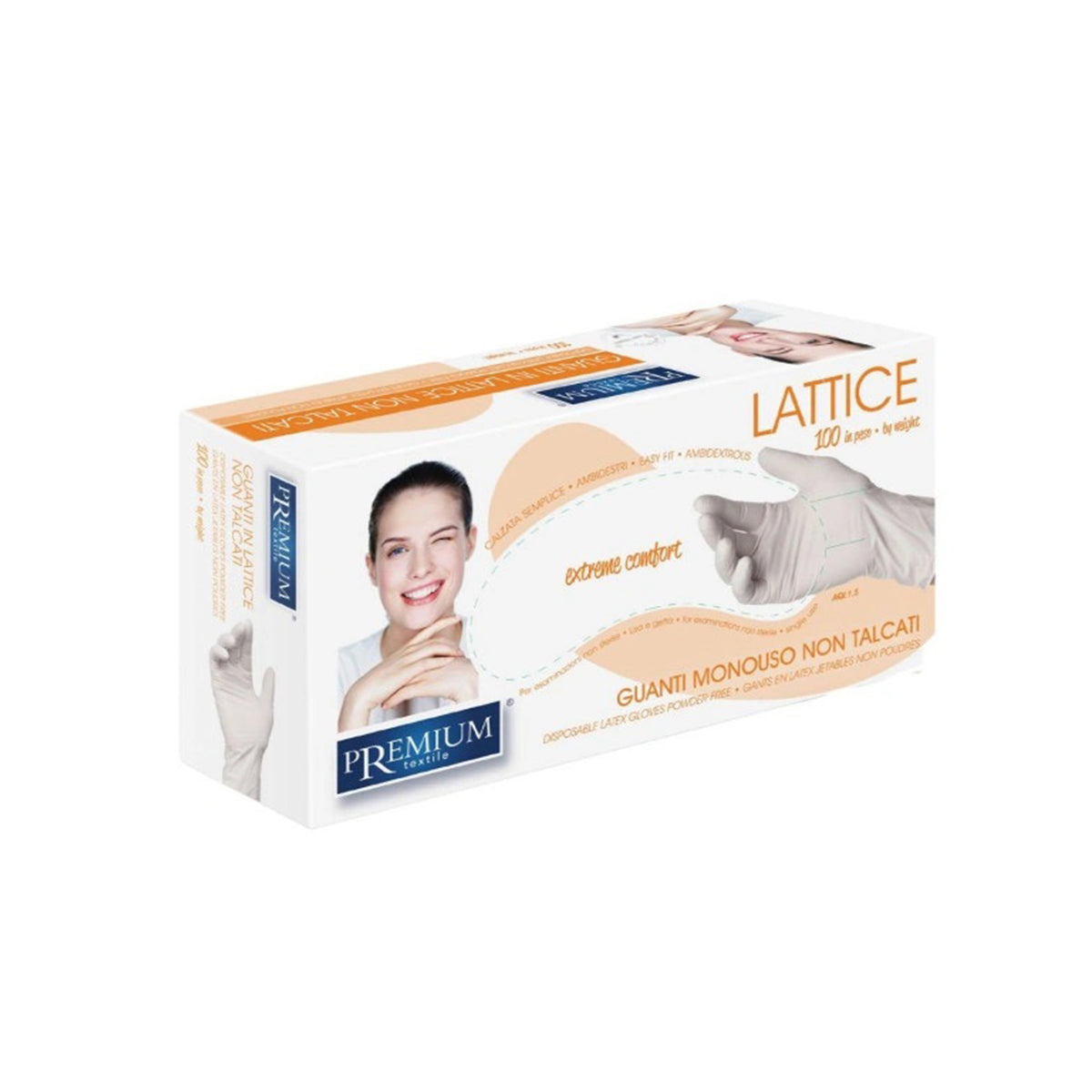 PREMIUM Luvas latex S/Pó S 100 unid