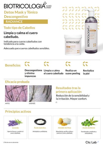 BIOTRICOLOGIA RADIANCE Tonico Descongestivo 750ml
