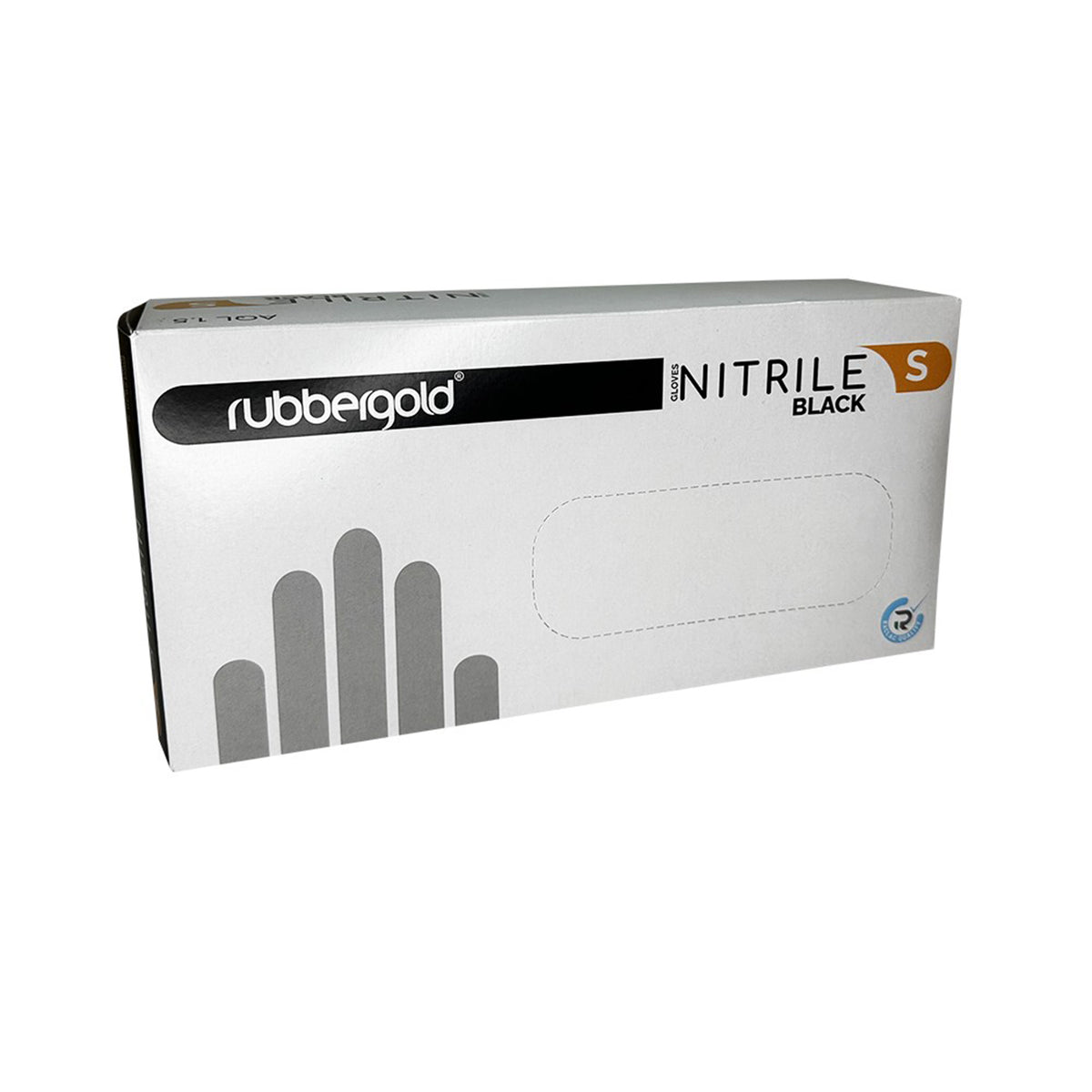 RUBBERGOLD Luvas NITRILE S Black Extra Resistentes  S/Pó  100 unid